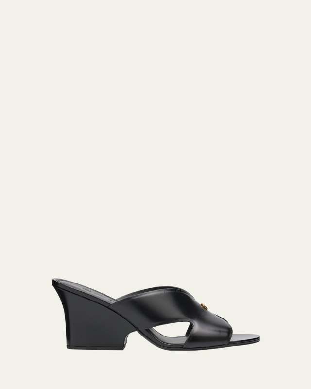 Vera Leather Slide Sandals